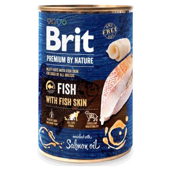 علبة للكلاب سمك 800g — Brit